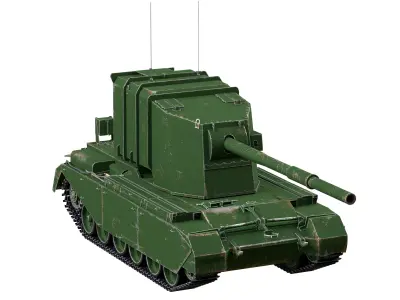 FV 4005 stage 2 Low-poly 3D model