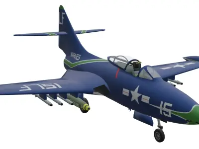 Grumman F7F Tigercat Low-poly 3D model buy