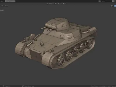 Pzkpfw I Tank Base Mesh Low-poly 3D model