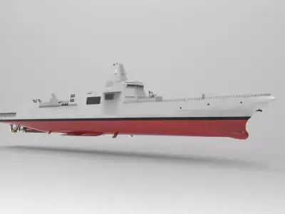 Type 055 destroyers ship 3D model Polygon mesh