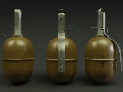 RGD-5 Grenade Low-poly 3D model