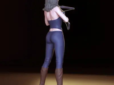 Van Helsing Girl 3D print model