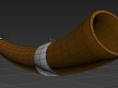 Horn wood Low-poly 3D model