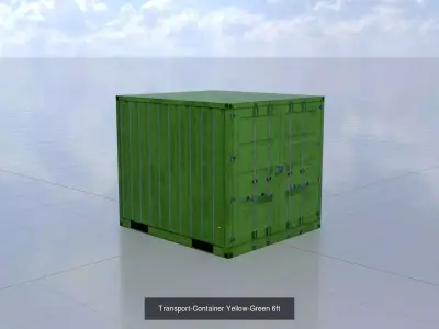 ISO-Container Yellow-Green all Versions 3D Model Pack