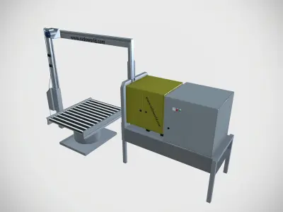 Pallet Strings Wrap Machine Low-poly 3D model