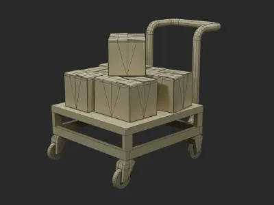 Goods Delivery Low-poly 3D model
