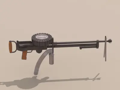 Lewis gun 3D model