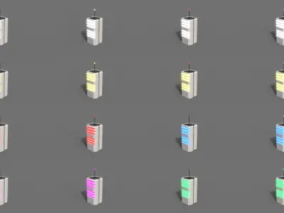 PBR Sci-Fi Building A21 Low-poly 3D model
