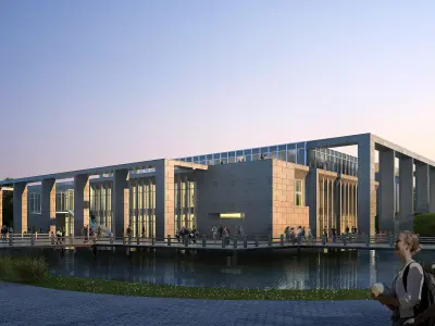 3Dmax fashion city commercial square building 249 3D model