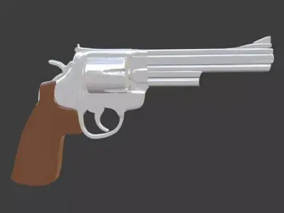 Revolver Free low-poly 3D model