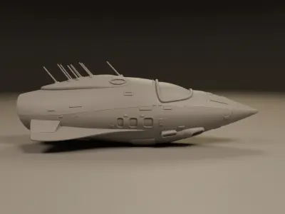 rocket 3D print model