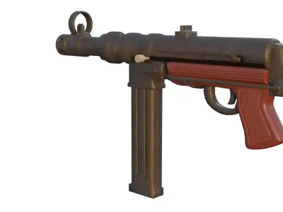Toon MP40 Low-poly 3D model