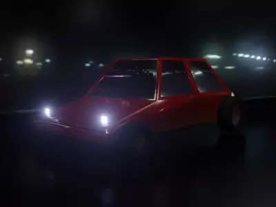 Racing Car Low Poly Free low-poly 3D model