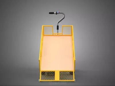 ELECTRIC TILTING LIFT MESH BED DUMP GARDEN WAGON CARGO CAGE CART 3D model