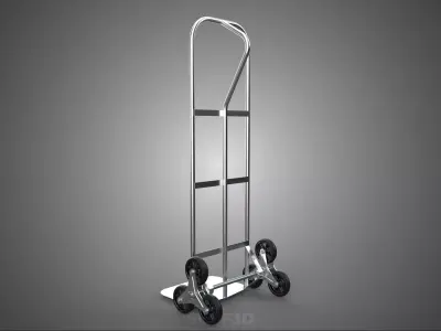 LOOP P HANDLE SHAPE STAIR CLIMBER HAND TRUCK CART SIX WHEEL LIFT 3D model