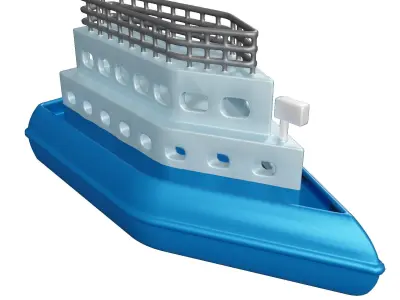 Fabulous Cartoon Ship Low-poly 3D model