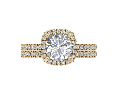 Engagement-ring 3D print model 6