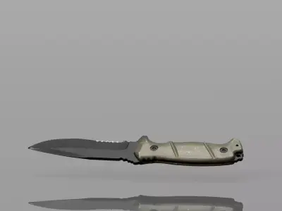 High Quality Tactical Survival Knife  Low-poly 3D model