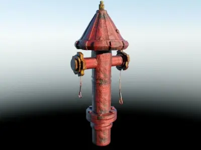 StreetPipeHydrant old fire hydrant 3D model