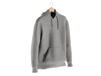 Mens Hoody 2 V2 on Hanger 3D model