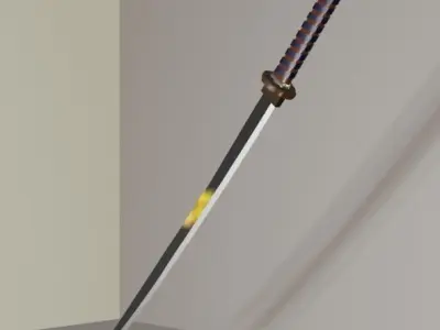 Samurai Sword Katana - Tachi Low-poly 3D model