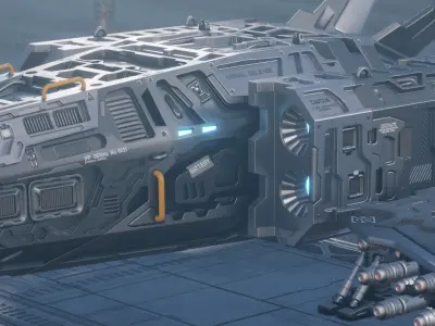 Spaceship Free 3D model by jazoone