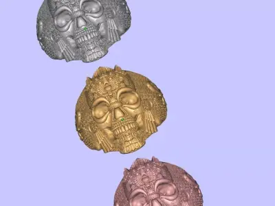 decorative skull ring 3d print ready model US 4 TO 13 sizes  3D print model