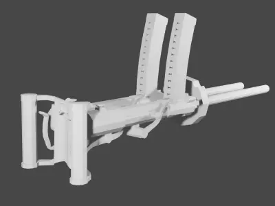 Villar Perosa SMG M1915 Low-poly 3D model