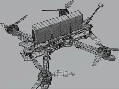 FPV Drone 3D model by OptixM