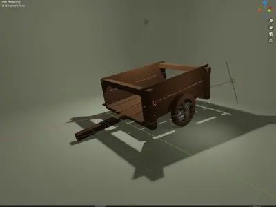 small cart Free low-poly 3D model