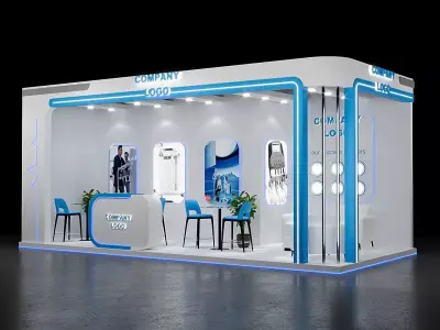Exhibition Design D1 - 6m x 3m 3D model