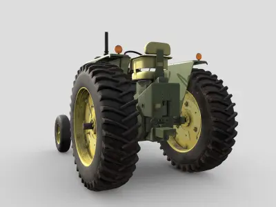 Tractor Low-poly 3D model get
