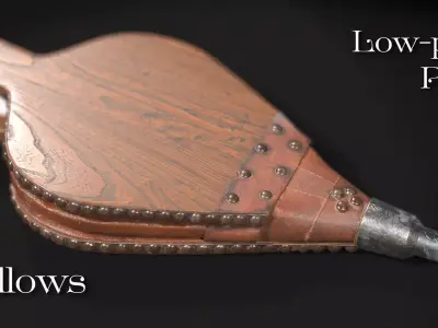 Victorian Bellows Low-poly 3D model