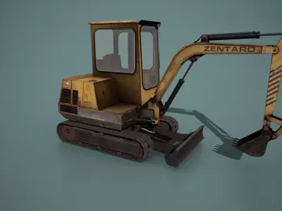 Mini Excavator Low-poly 3D model by baginsky1995 from CGTrader