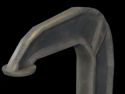 C-Clamp Metallic Clamp  Low-poly 3D model