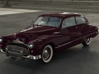 Buick 1947 Super Sedanette - Game Ready Classic Car Low-poly 3D model