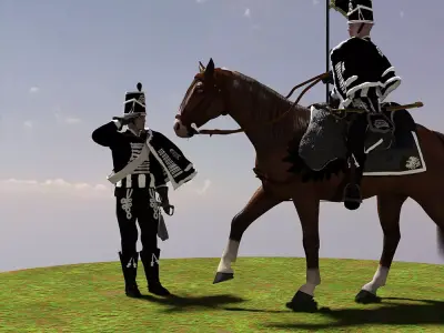 Prussian Deaths Head Hussars 3D model