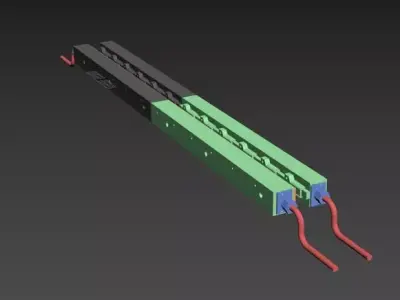 Heat the resistance bar to press the packaging 3D model