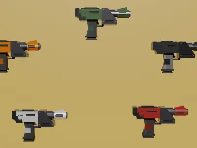 Warhammer 40k Autopistol Low-poly 3D model