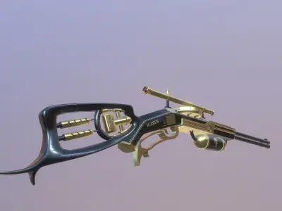 STEAMPUNK ICARUS SNIP RIFLE Low-poly 3D model