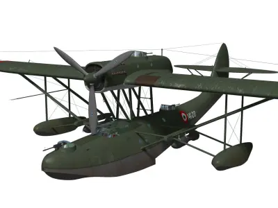 CANT Z501 Gabbiano 3D model buy