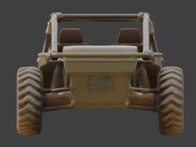 Post Apocalyptic Frontier Buggy 3D Model Low-poly 3D model