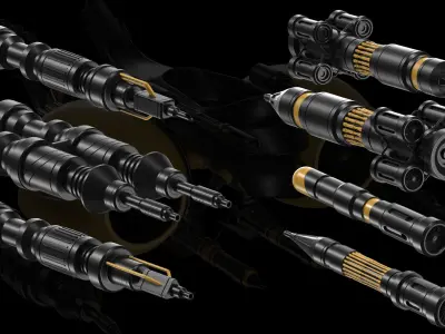 hardsurface kitbash Low-poly 3D model