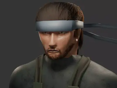 Metal Gear Solid - Snake Free low-poly 3D model
