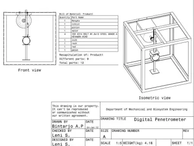 Digital Penetrometer Free 3D model