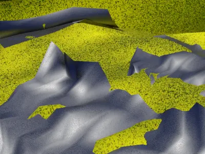 Rough golden surface paint weathering reveal aluminium layer  Low-poly 3D model