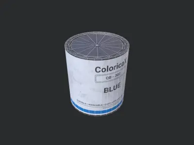 Paint Can Quart Low-poly 3D model