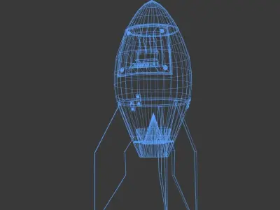 Air Bomb Low-poly 3D model