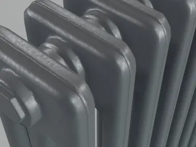 Classic Cast Iron Radiator 3C8 3D model