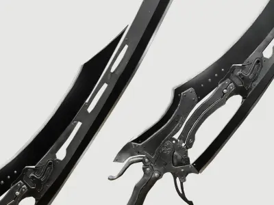 black sword v2 Low-poly 3D model